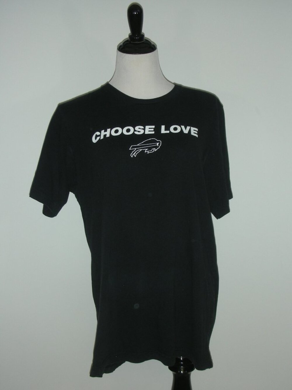 Buffalo Bills Choose‎ Love Black Graphic T-Shirt Large NFL Football Te
